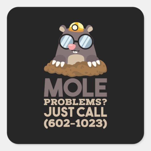 Chemie - Mole problemen Vierkante Sticker (Voorkant)
