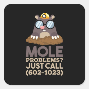 Chemie - Mole problemen Vierkante Sticker