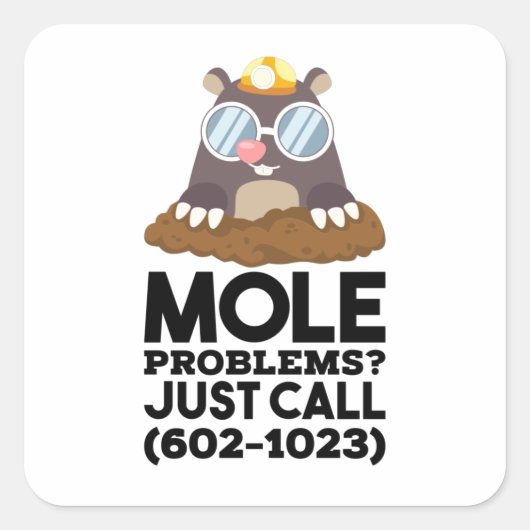 Chemie - Mole problemen Vierkante Sticker (Voorkant)