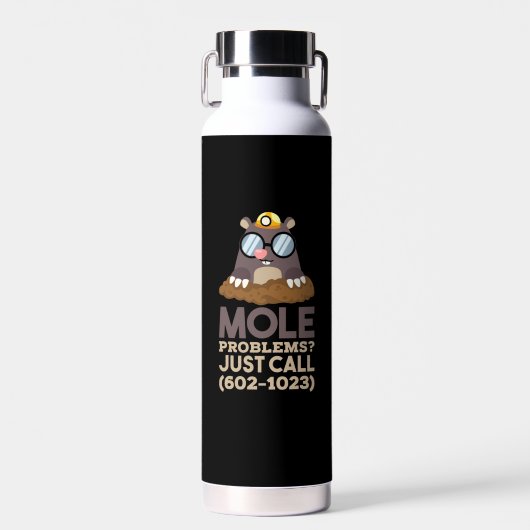 Chemie - Mole problemen Waterfles (Voorkant)