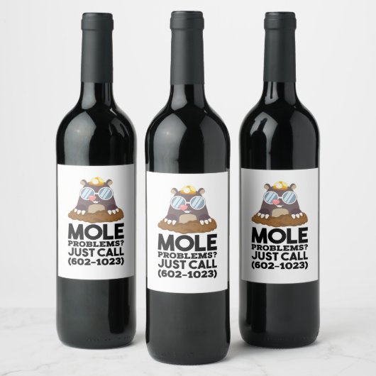 Chemie - Mole problemen Wijn Etiket (Flessen)