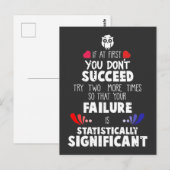 Chemie Nerd Science Mislukking en Succes Briefkaart (Voorkant / Achterkant)