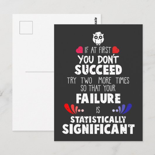 Chemie Nerd Science Mislukking en Succes Briefkaart (Voorkant / Achterkant)