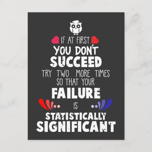 Chemie Nerd Science Mislukking en Succes Briefkaart (Voorkant)