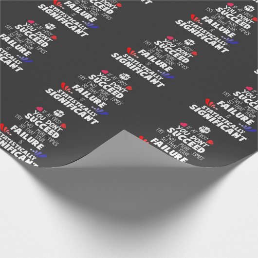 Chemie Nerd Science Mislukking en Succes Cadeaupapier (Hoek)