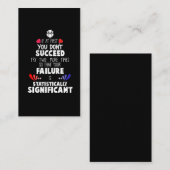 Chemie Nerd Science Mislukking en Succes Visitekaartje (Voorkant / Achterkant)
