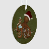 Chemie Octopus Steampunk Kerstwetenschap Ornament (voorkant)