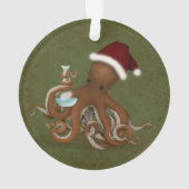 Chemie Octopus Steampunk Kerstwetenschap Ornament (achterkant)