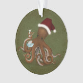 Chemie Octopus Steampunk Kerstwetenschap Ornament (voorkant)