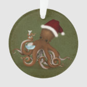 Chemie Octopus Steampunk Kerstwetenschap Ornament (voorkant)