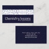 Chemie Onderwijs Tutor Blauw Visitekaartje (Voorkant / Achterkant)