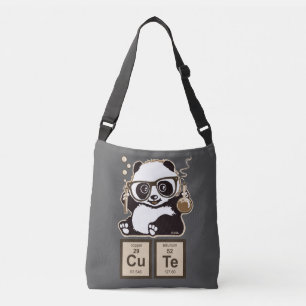 Chemie panda ontdekte schattig crossbody tas
