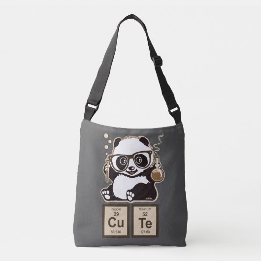 Chemie panda ontdekte schattig crossbody tas (Voorkant)