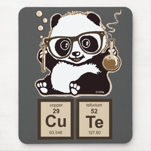 Chemie panda ontdekte schattig muismat (Voorkant)
