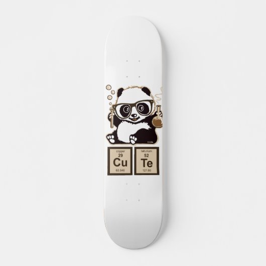 Chemie panda ontdekte schattig persoonlijk skateboard (Voorkant)