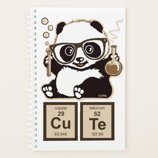Chemie panda ontdekte schattig planner (Voorkant)