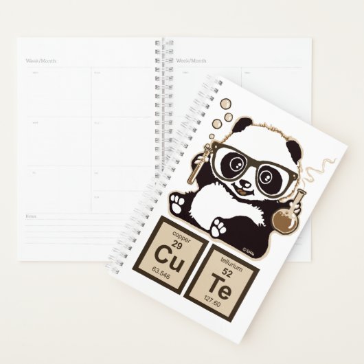 Chemie panda ontdekte schattig planner (Display)