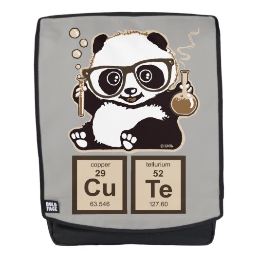 Chemie panda ontdekte schattig rugtassen (Voorkant)