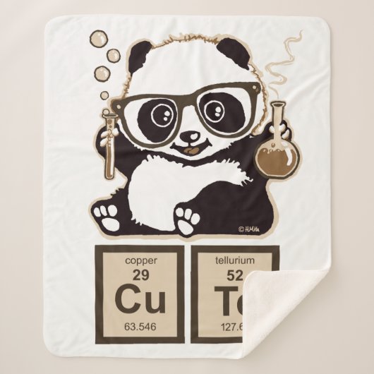 Chemie panda ontdekte schattig sherpa deken (Voorkant)
