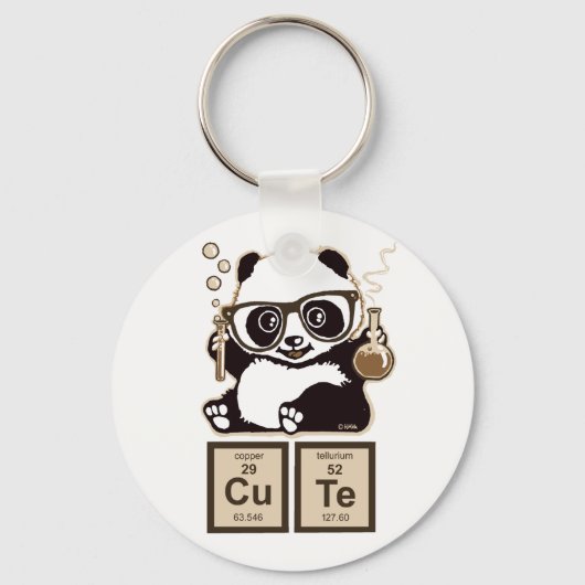 Chemie panda ontdekte schattig sleutelhanger (Voorkant)