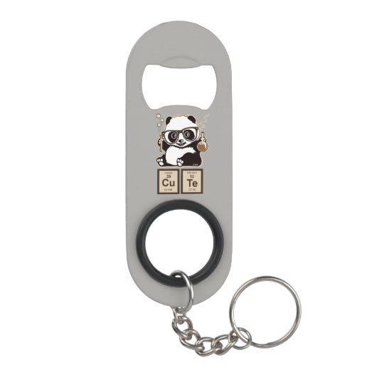 Chemie panda ontdekte schattig sleutelhanger flessenopener (Achterkant)