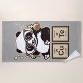 Chemie panda ontdekte schattig strandlaken (Voorkant)