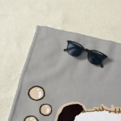 Chemie panda ontdekte schattig strandlaken (In situ)