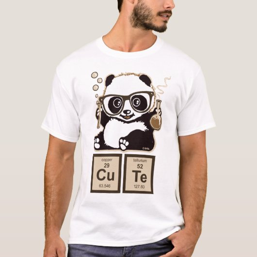 Chemie panda ontdekte schattig t-shirt (Voorkant)