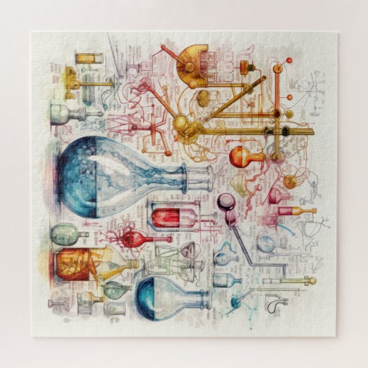 Chemie Papier Puzzel (Horizontaal)