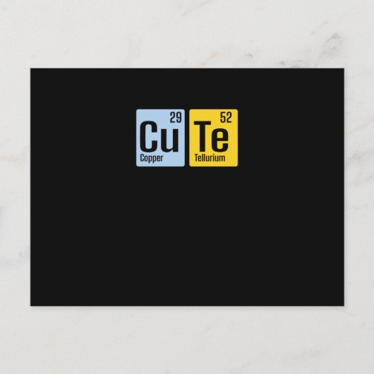 Chemie Periodensystem Cute Briefkaart (Voorkant)