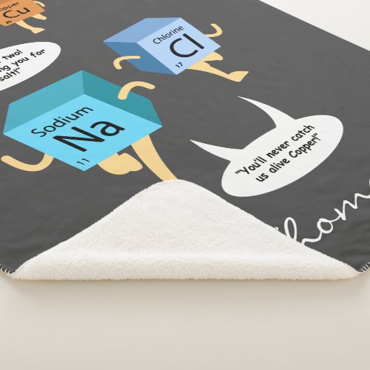 Chemie Periodiek Tabel Elementen Custom Science Sherpa Deken (3/4)