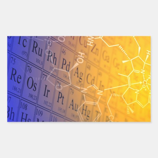 Chemie Rechthoekige Sticker (Voorkant)