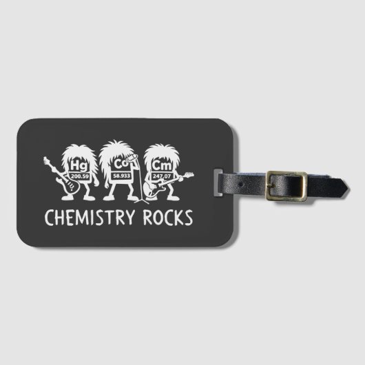 Chemie Rocks Science Rockband Bagagelabel (Voorkant (horizontaal))