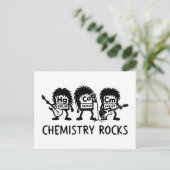 Chemie Rocks Science Rockband Briefkaart (Staand voorkant)