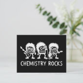 Chemie Rocks Science Rockband Briefkaart (Staand voorkant)