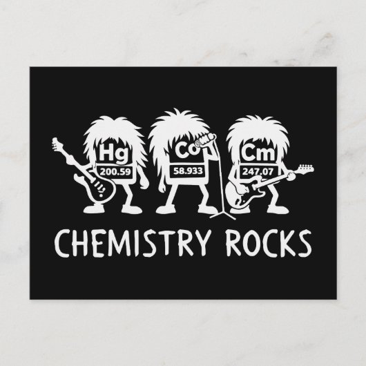 Chemie Rocks Science Rockband Briefkaart (Voorkant)
