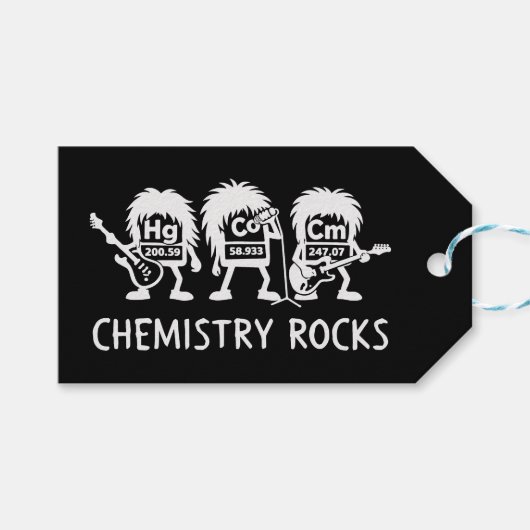 Chemie Rocks Science Rockband Cadeaulabel (Voorkant (Horizontaal))