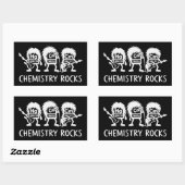 Chemie Rocks Science Rockband Rechthoekige Sticker (Vel)