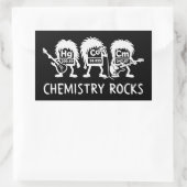 Chemie Rocks Science Rockband Rechthoekige Sticker (Tas)