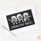Chemie Rocks Science Rockband Rechthoekige Sticker (Envelop)