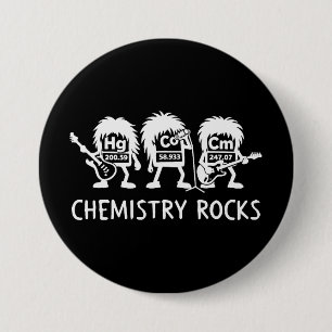 Chemie Rocks Science Rockband Ronde Button 7,6 Cm