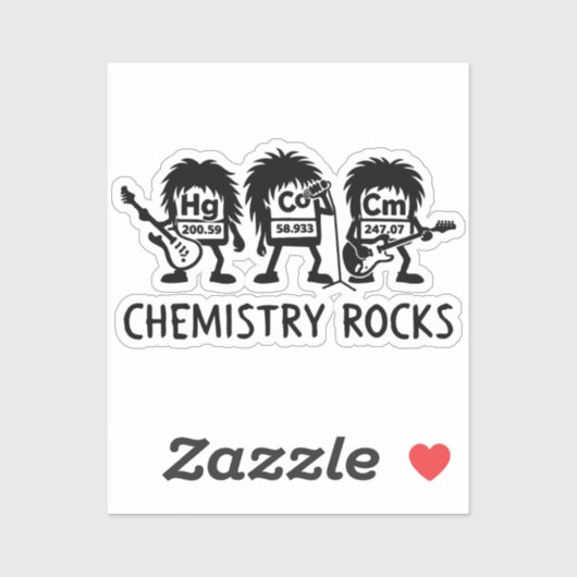 Chemie Rocks Science Rockband Sticker (Vel)