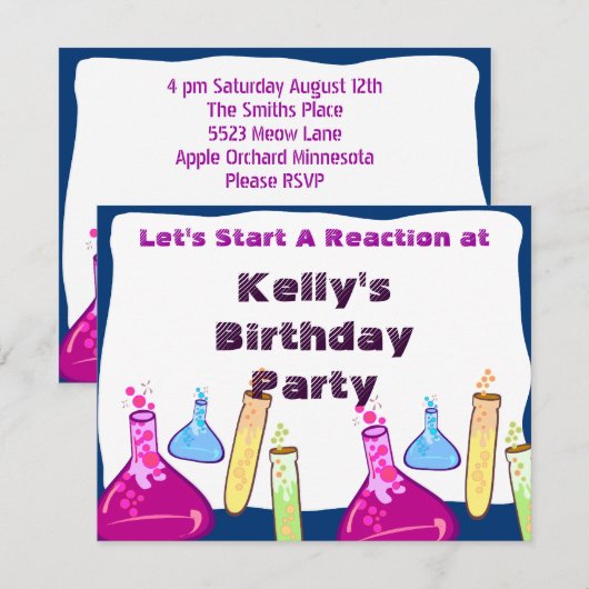 Chemie set partij kaart (Voorkant / Achterkant)