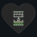 Chemie Shirt - Lab - Wetenschap - Lelijke Kerst Hart Sticker<br><div class="desc">Chemie Shirt - Lab - Wetenschap - Lelijke Kerst</div>