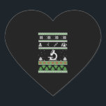 Chemie Shirt - Lab - Wetenschap - Lelijke Kerst Hart Sticker<br><div class="desc">Chemie Shirt - Lab - Wetenschap - Lelijke Kerst</div>