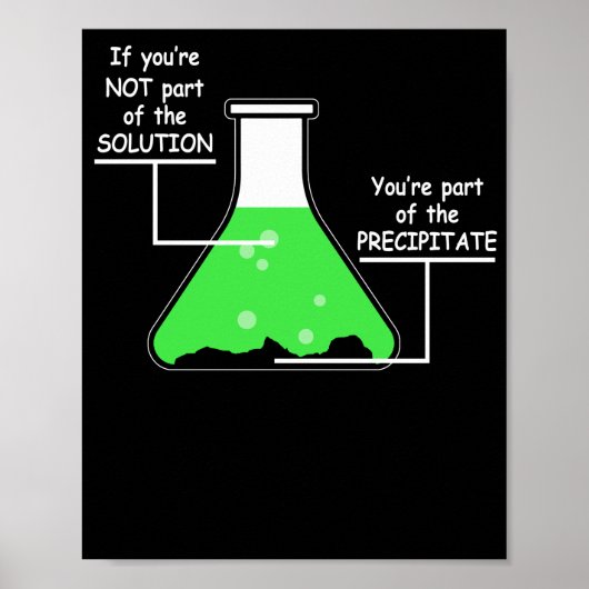 Chemie T-shirt als je geen deel uitmaakt van de op Poster (Voorkant)
