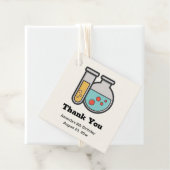 Chemie Test Tube en Beaker Verjaardag Dank u Bedankjes Labels (In situ)