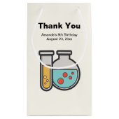 Chemie Test Tube en Beaker Verjaardag Dank u Klein Cadeauzakje (Achterkant)