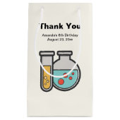Chemie Test Tube en Beaker Verjaardag Dank u Klein Cadeauzakje (Voorkant)