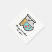Chemie Test Tube en Beaker Verjaardag Servet (Hoek)